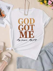 VivaGlam-Camiseta con estampado de "God Happy" - Negro - Ver 8