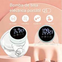 Smart Electric Breast Pump With LED Touchscreen, 3 Modes Breast Milk Extractor, Rechargeable Portable Breast Pump With Memory Function - Mint Green - View 3