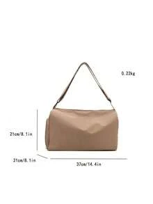 Bolsa deportiva y de yoga de doble hombro para cruce de fronteras, bolsa de viaje de gran capacidad y peso ligero para almacenamiento a corta distancia, bolsa de gimnasio impermeable con separación de húmedo y seco, adecuada para volver a la escuela, viajes, viajes de negocios, accesorios de viaje esenciales, accesorios escolares, cosas de la escuela - Caqui - Ver 6