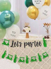 Golf Party Banner, Glitter Golf Birthday Decoration, Golf Cart And Golf Bag Garland Suitable For Men's Birthday, Father's Day, Retirement Party, Golf Theme Party Supplies, Golf Theme Baby Shower Decoration - View 2