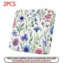 1pc/2pcs/6pcs/8pcs Set Floral & Plant Digital Print Outdoor Sofa Cover (Sofa Cover Only, Sofa Not Included), Protect Sofa Furniture, Home Decor, Machine Washable Patio Cushion Cover With Elastic Hem, Outdoor Sofa Seat Cushion Cover, Patio Furniture Cover, Living Room Furniture Protector, Suitable For Garden, Park, Indoor & Outdoor Sofa Cushion, Sectional Sofa And Armchair - B - View 15