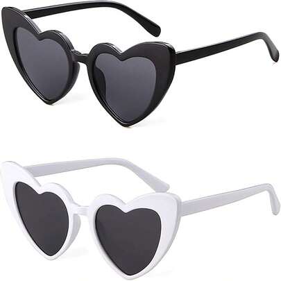 12pcs Fashion Heart-Shaped Eyeglasses, Suitable For Singles Party, Bridal Shower, Bachelorette Party, Wedding, Party, Beach, Travel, Valentine's Day Gift
