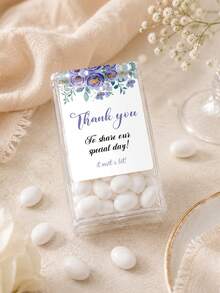 Custom Tic Tac Stickers Flower Labels For Tic Tac Containers Personalized Mint Candy Wedding Favors Floral Bridal Shower Party Favor Stickers Graduation Decorations Graduation Gift Custom Wedding Labels Birthday Gifts Holographic, Personalized Gift - New1 - View 7