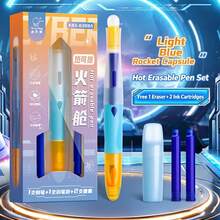 1組可熱擦拭鋼筆，人體工學矯正姿勢筆，0.38mm細筆尖，可替換水晶藍色筆，適合學生手寫練習、學校開學季 - 多款可選 - 查看 8
