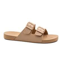 Chinelo Casual Fashion, Sandália Confortável para Dia a Dia, Papete Feminina Elegante, Sandália Estilo Birken Confortável - Nude - Visão 5