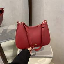 Bolso de mano moderno y versátil para mujer, estilo casual elegante con un toque de alta gama, bolso de hombro estiloso ideal para ir de compras, bolso de nicho a la moda, nuevo bolso de mujer 2026, bolso cruzado versátil, bolso de hombro y axila a la moda, bolso cuadrado pequeño. - Rojo - Ver 5