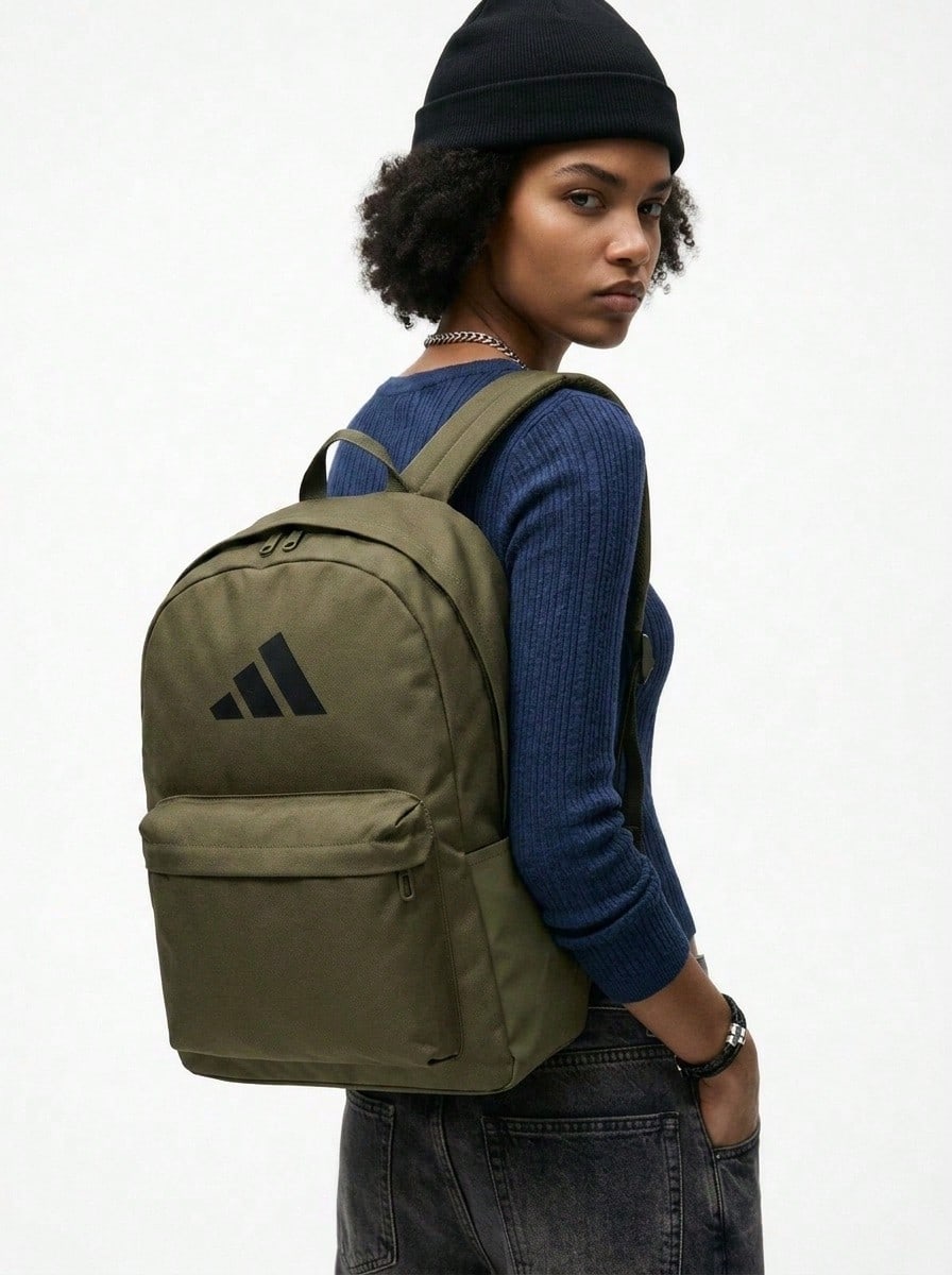 Adidas Classic 3 Bar Logo Women Backpack Olive Strata / Black - Olive Strata / Black - View 1