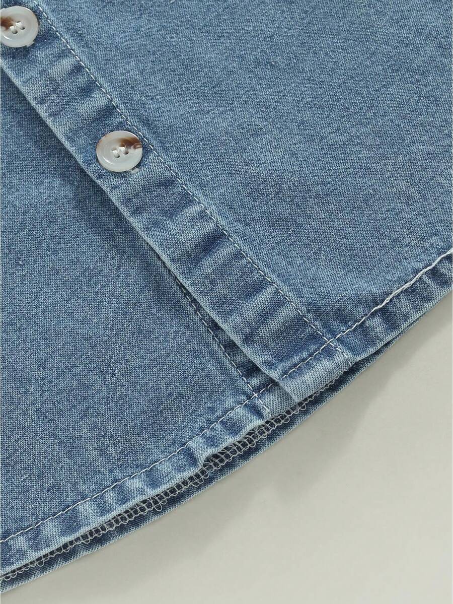 Young Boys Denim Tops - Blue - View 1