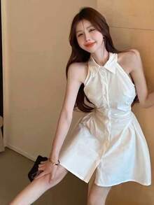 Women Midi Dresses - White - View 6