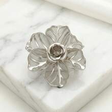 Luxury Niche French Rose Brooch, Mesh Hollow Design Brooch Pin, Delicate Style Daily Accessory - A - View 12