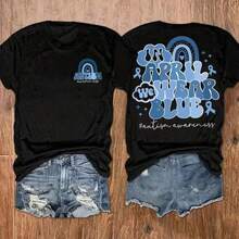 Camiseta Mujer Manga Corta Estampado Floral Natural Minimalista Tela Ligera Suave al Tacto Cómoda Para Uso Cotidiano Salidas y Paseos Urbanos - Negro - Ver 11