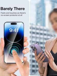 ZYSHI 3pcs/Pack High Definition Anti-Scratch Tempered Glass Screen Protector Compatible With IPhone 17, 17 Pro, 17 Pro Max, 16 Pro Max, 16, 16 Pro, 16 Plus, 15 Pro Max, 15, 15 Pro, 15 Plus, 14 Pro Max, 14 Pro, 14 Plus, 14, 13 Pro Max, 13, 13 Pro, 12, 11 - Clear - View 7