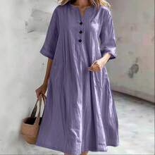 Women Midi Dresses - Black - View 3