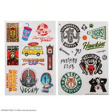 Set de 2 pegatinas decorativas oficiales de Stranger Things de Netflix, pegatinas impermeables y removibles de personajes de anime - A - Ver 11
