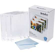 Magnetic Acrylic Picture Photo Frame 5x7 Inch 3 Pack,Clear Glass Like, Double Sided Frameless Desktop Floating Display, Free Standing, Easy To Change - Clear - View 2