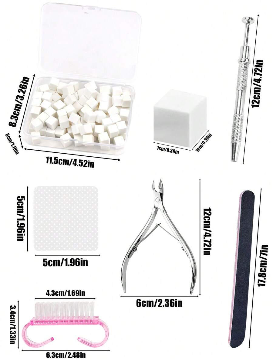 208件/5件套美甲工具套装,新手友好,轻松完成角质去除、指甲修型、打磨和清洁等步骤。美甲海绵有助于打造沙龙级精准美甲,轻松吸收凝胶、粉末和颜料,实现渐变效果、自然过渡、光泽亮丽和色彩均匀。居家必备DIY美甲工具套装,适合初学者和专业人士使用。 - 彩色 - 查看 1