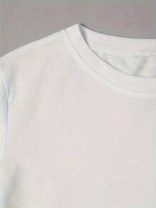 Polyester Knit Fabric - There's No Family Like The One I Have - Women's T-Shirt With Letter Print And Alphabet Graphic, Casual Crew Neck, Short Sleeves, All-Season Comfort - 白色 - 查看 3