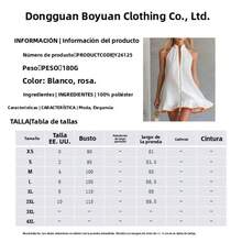 Nuevo vestido de verano 2026 con volantes y sin mangas en la parte inferior - Negro - Ver 2