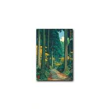 1pc Japanese Forest Anime Nature Art Print, Forest Path Wall Art Print, Vintage Shin-Hanga Style Poster, Zen Nature Wall Decor, Japandi Forest Landscape, No Frame - Landscape - View 7