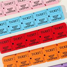 200/500pcs/Set Double Roll Raffle Tickets, Suitable For Events, Carnivals, Door Prizes, Games, Celebrations, Beverages, Admission, Classroom Rewards, And Prizes - Red - View 2
