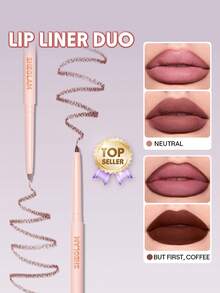 SHEGLAM [2 Pcs] So Lippy 唇線筆組合 品牌美妝化妝品 適合女士與女孩 - 但首先,咖啡+中性 - 查看 8