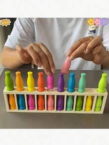 Parent-Child Interactive Memory Game, Improve Fine Motor Skills And Memory, Fun Bottle Color Game, Glass Color Challenge Game, Fun T, Children's Color Sorting Game, Suitable For Children 3+ And Adults, Popular Party, Outdoor, Garden, Travel And Dream Game - Multicolor - View 7