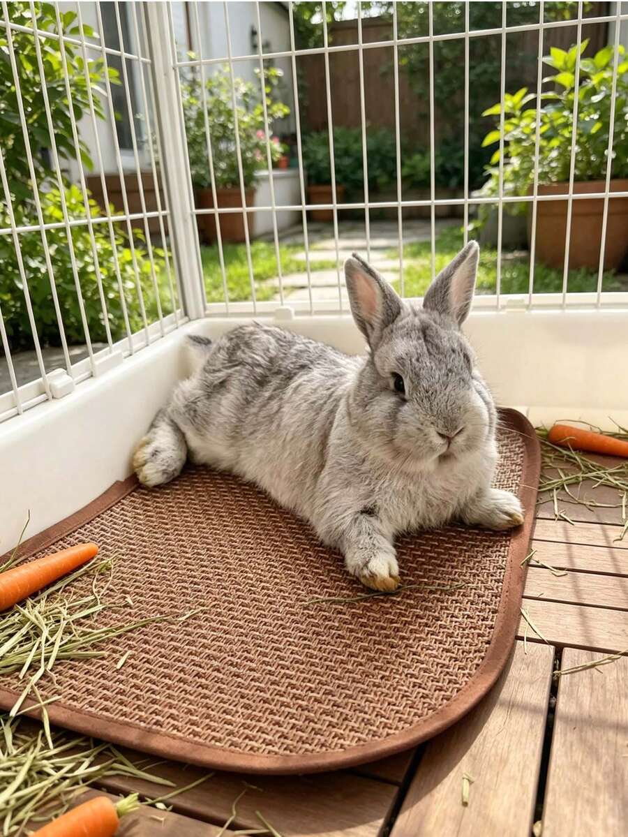 Pet Cooling Mat Is A Cool, Breathable, Non-Slip Bamboo Mat,Hamster Cage Accessory, A Pet Cooling Mat Bed,It Is Suitable For Guinea Pigs,Chinchillas, Rabbits, And Other Small Pets, Making It An Ideal Choice For Summer Pet Mattresses.