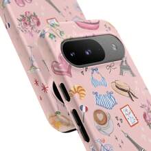 Pink Parisian Phone Case, French Floral Bow  Cover, Coquette Style - 1 Piece Of Picture Color - View 7