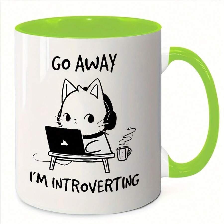 [24-Hour Delivery Within Mexico] Double-Sided Ceramic Mug, 11 Oz. Sip With A Smile With This Fun Coffee Mug! Enjoy Beverages In Summer And Winter. Ideal Birthday Gift For Family And Kitchen Use. - 2 - 查看 1