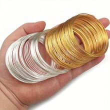50个记忆金属丝环，用于保护颜色和防锈，可用于手工DIY串珠手链、戒指、项链，金属丝材料及配件 - 鋼絲圈 - 查看 2