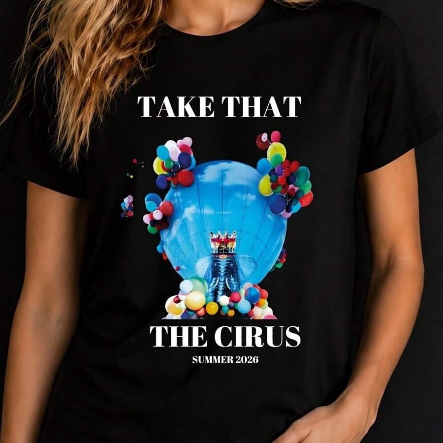Takess Thatss Tour Tshirt 2026 - Polyester - No Creases! - Black - View 1
