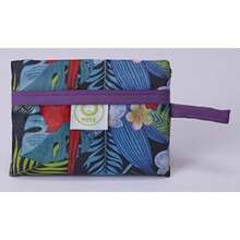 O-WITZ Bolsas reutilizables para comestibles gimnasio oficina playa juguetes y más diseño lavable con asas grandes para máxima comodidad se pliega en una bolsa pequeña 3 loros - Paquete de 3 loros - Ver 5