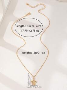 1 pieza Collar con colgante de tortuga para mujer - Amarillo Oro - Ver 4