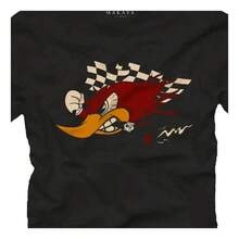 Camiseta Estampada Rock Hot Rod Rider Para Hombre, 1 Unidad, - Negro - Ver 6