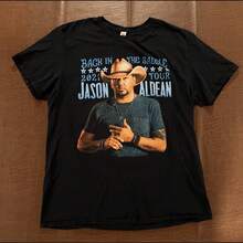 Jason Aldean2 2021 Tour Band Shirt - Dual Sided - Size Large - Black - View 1
