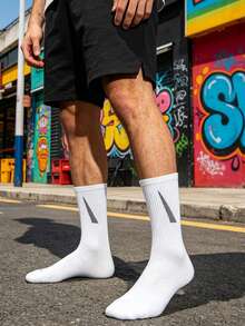 1/3 Pair Premium Custom Logo Sports Socks, Fashionable Sports Socks, Fitness Socks, Running Socks, Autumn Edition - Multicolor - View 8