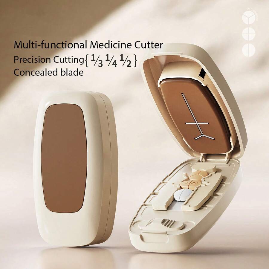 Multifunctional Precise Pill Cutter, Can Cut 1/2, 1/3, 1/4 Pieces, Suitable For Various Pills, Portable Pill Cutter Can Be Easily Carried In Pocket Or Bag