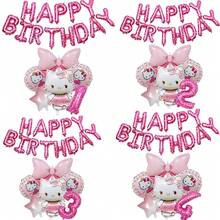 Sanrio Number Balloon Banner Set Hello Kitty Birthday Party Decoration Mall Holiday Decor Hello Kitty Printed Number Balloon Set Birthday Party Scene Decoration Hello Kitty Party Balloon Banner Decoration Party Balloon Room Decoration Hello Kitty Cute Birthday Balloon Package Birthday Decoration Hello Kitty Party Decoration Back To School Season Holiday Gift - Pink - View 2