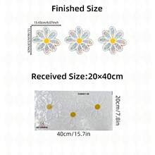 1片彩虹窗贴，适用于儿童房——阳光捕捉棱镜装饰，静电吸附足球和花朵图案，卧室游戏室婴儿房专用粘性贴纸 - 彩色 - 查看 13