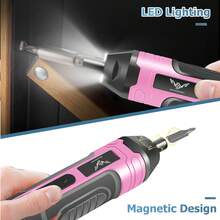 Obeng Listrik Multifungsi, 3.6V Portabel, Desain Gagang Lurus Tanpa Kabel dengan Lampu LED, Pengaturan Torsi 4 Tingkat, Dapat Diisi Ulang, Torsi Maksimum 5N.M, Cocok untuk Penggunaan Sehari-hari dan Industri Ringan - MultiWarna - View 3