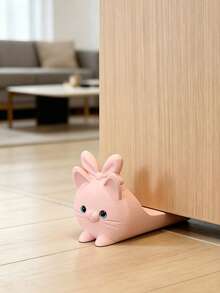 3D Printed Cute Pink Cat Door Stopper, Creative Rabbit Ear Cat Design, Non-Slip And Wear-Resistant, Prevents Hands From Being Pinched And Doors From Slamming, Suitable For Home And Office Environments, Ideal For Daily Use, Easter, Mother's Day And Other Holidays - Multicolor - View 5