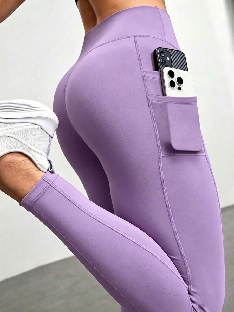 Women Leggings - Violet Purple - View 1