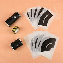 13pcs Handmade Road Sign Tape Set, (Includes 3 Rolls + 10pcs Creative Curved Stickers), Easy-Tear No-Residue Road And Track Washi Tape, Parking Lot Scene Model, Suitable For Smooth Surfaces, Room, Birthday Party, Traffic Theme - One Size Fits All - View 5