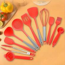 16pcs Silicone Kitchenware Set, Non-Stick Cookware, Heat Resistant, Easy To Clean, Cooking & Baking Utensils, Measuring Cup & Spoon, Spatula - Multicolor - View 10