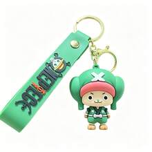 MINISO Chopper Green Keychain, Premium Soft PVC Cartoon Pendant, Y2K Style Backpack Charm, Cute Car Interior Decoration, Handbag Accessory, Travel Luggage Tag, Fun Collectible Gift For Teens, Durable Soft PVC Material - Style 1 - View 7