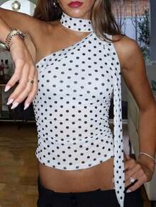 Camisola corta sexy con estampado de leopardo para mujer, top de moda que deja al descubierto el abdomen para uso casual en la calle, vacaciones y fiestas, blanco de verano - Burdeos - Ver 6