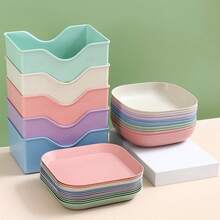 10pcs Household Dining Table Waste Plate, Slouchy Bone Dish Snack Plate, Creative Dining Table Waste Dish - Multicolor - View 7