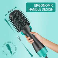 4-In-1 Hot Air Brush Hair Dryer Set | Curling, Straightening, Drying & Styling Tool With Rotating Ceramic Brush | Volumizer Blow Dryer Brush For Women | Ideal Birthday & Christmas Gift For Her | Salon-Style Results At Home - Purple - View 3
