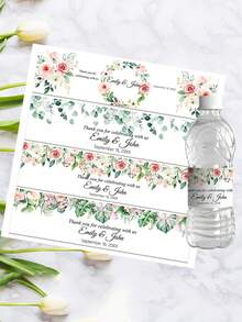 UNICCUT 30pcs Customized Labels - Personalized Bottle Stickers, Customizable Name & Text Stickers, Suitable For Birthday, Baptism, Wedding Decoration - Multicolor - View 6