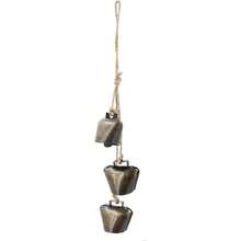 Decorative Metal Cowbells Wall Hanging - Rustic Farmhouse Door Chime Holiday, Wedding, Or Everyday Home Accent - 1PC - View 1